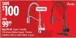 Canadian Tire Danze Pull-Down Kitchen Faucet offer