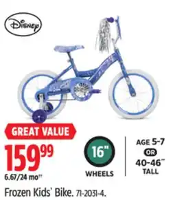 Canadian Tire disney Frozen Kids' Bike offer