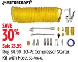 Canadian Tire Mastercraft 20-Pc Compressor Starter Kit with Hose offer