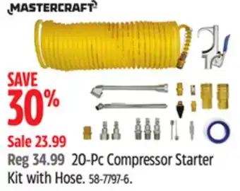 Canadian Tire Mastercraft 20-Pc Compressor Starter Kit with Hose offer