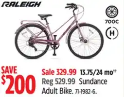 Canadian Tire Raleigh Sundance Adult Bike offer