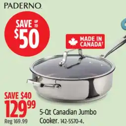 Canadian Tire Paderno 5-QT Canadian Jumbo Cooker offer