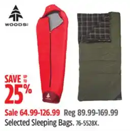 Canadian Tire Woods Selected Sleeping Bags offer