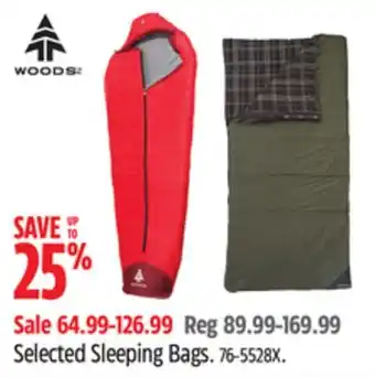 Canadian Tire Woods Selected Sleeping Bags offer