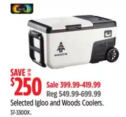 Canadian Tire Selected Igloo and Woods Coolers offer
