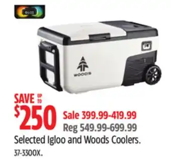 Canadian Tire Selected Igloo and Woods Coolers offer