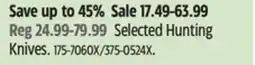 Canadian Tire Selected Hunting Knives offer