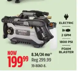 Canadian Tire Simoniz Platinum1800 PSI 2-0 gpm Corded Cold Water Brushed Electric Pressure Washer offer