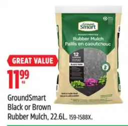 Canadian Tire GroundSmart Black or Brown Rubber Mulch offer