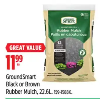 Canadian Tire GroundSmart Black or Brown Rubber Mulch offer