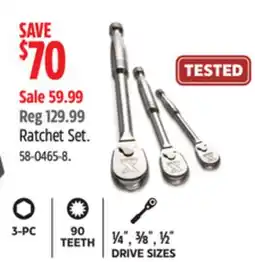Canadian Tire maximum Ratchet Set offer
