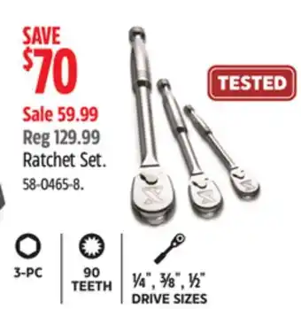 Canadian Tire maximum Ratchet Set offer