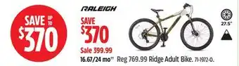 Canadian Tire Raleigh Ridge Adult Bike offer