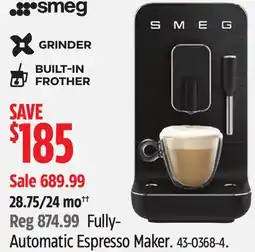 Canadian Tire SMEG Fully- Automatic Espresso Maker offer