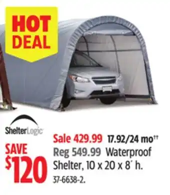 Canadian Tire Shelterlogic Waterproof Shelter offer