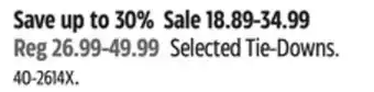 Canadian Tire Selected Tie-Downs offer