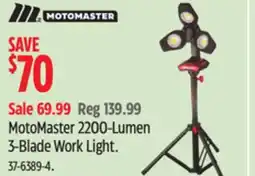 Canadian Tire MotoMaster 2200-Lumen 3-Blade Work Light offer