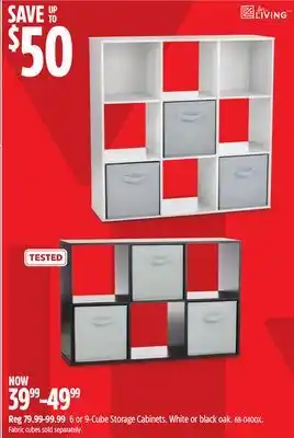 Canadian Tire For Living 6 or 9-Cube Storage Cabinets offer
