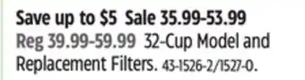Canadian Tire Zerowater 32-Cup Model and Replacement Filters offer