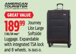 Canadian Tire American Tourister Journey Lite Large Softside Luggage offer