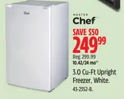 Canadian Tire Master Chef 3.0 Cu-Ft Upright Freezer, White offer