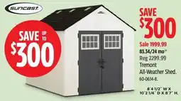 Canadian Tire Suncast Tremont All-Weather Shed offer