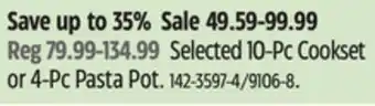 Canadian Tire Master Chef Selected 10-Pc Cookset or 4-Pc Pasta Pot offer