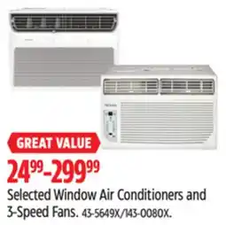 Canadian Tire Selected Window Air Conditioners and 3-Speed Fans offer
