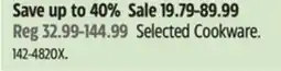 Canadian Tire T-fal Selected Cookware offer