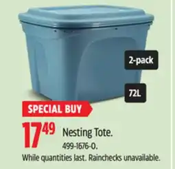 Canadian Tire Nesting Tote offer
