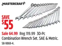 Canadian Tire MASTERCRAFT 30-PC Combination Wrench Set offer