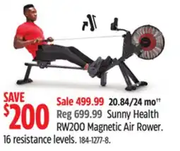 Canadian Tire Sunny Health RW200 Magnetic Air Rower offer