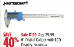 Canadian Tire Mastercraft 6˝Digital Caliper with LCD Display offer