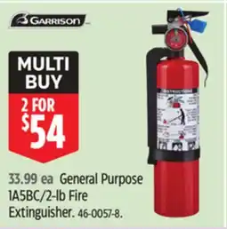 Canadian Tire Garrison General Purpose 1A5BC/2-lb Fire Extinguisher offer