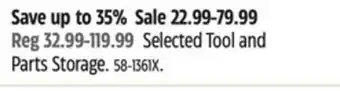 Canadian Tire MAXIMUM Selected Tool and Parts Storage offer