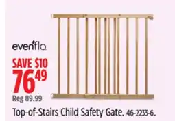 Canadian Tire Evenflo Top-of-Stairs Child Safety Gate offer