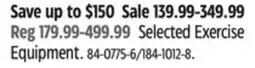 Canadian Tire Selected Exercise Equipment offer