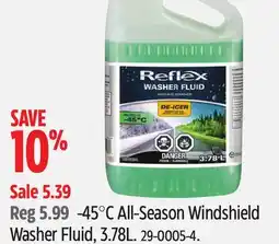 Canadian Tire Reflex -45°C All-Season Windshield Washer Fluid offer