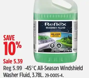 Canadian Tire Reflex -45°C All-Season Windshield Washer Fluid offer