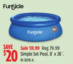 Canadian Tire Funsicle Simple Set Pool offer