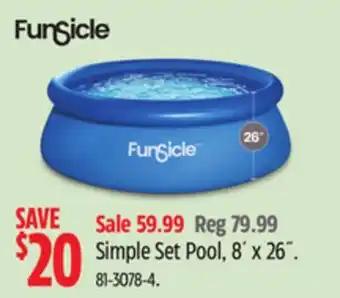 Canadian Tire Funsicle Simple Set Pool offer