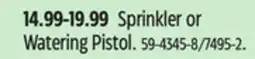 Canadian Tire Garden Club Sprinkler or Watering Pistol offer