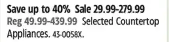 Canadian Tire Selected Countertop Appliances offer