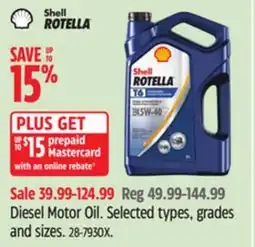 Canadian Tire Shell-rotella Diesel Motor Oil offer