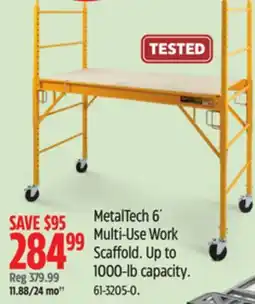 Canadian Tire MetalTech 6´ Multi-Use Work Scaffold offer