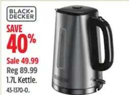 Canadian Tire Black + decker 1.7L Kettle offer