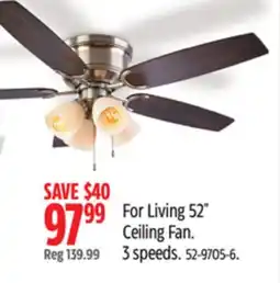 Canadian Tire For Living 52 Ceiling Fan offer