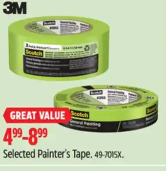 Canadian Tire 3M Selected Painter's Tape offer
