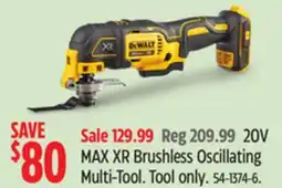 Canadian Tire Dewalt 20V MAX XR Brushless Oscillating Multi-Tool offer