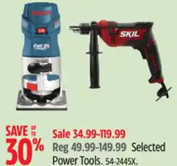 Canadian Tire Selected Power Tools offer